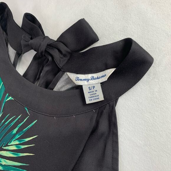 Tommy Bahama Tropical Print Black‎ Mini Dress Paradiso Parrots Women’s Size S - Picture 12 of 16